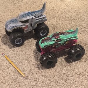 Monster Truck Toy Set - Mega And Zombie Wrex